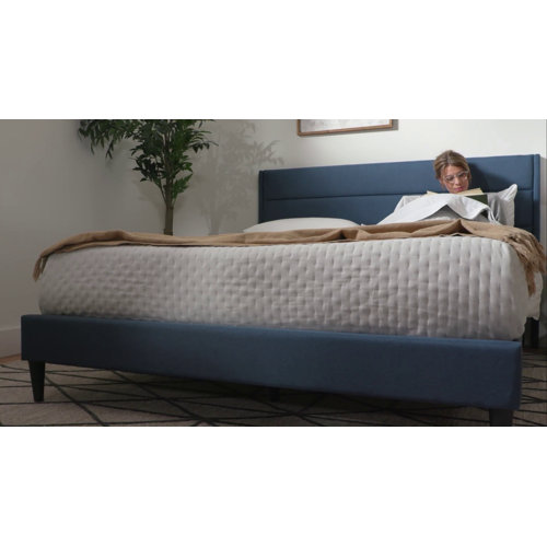 Scarlett upholstered low profile platform bed store mercury row